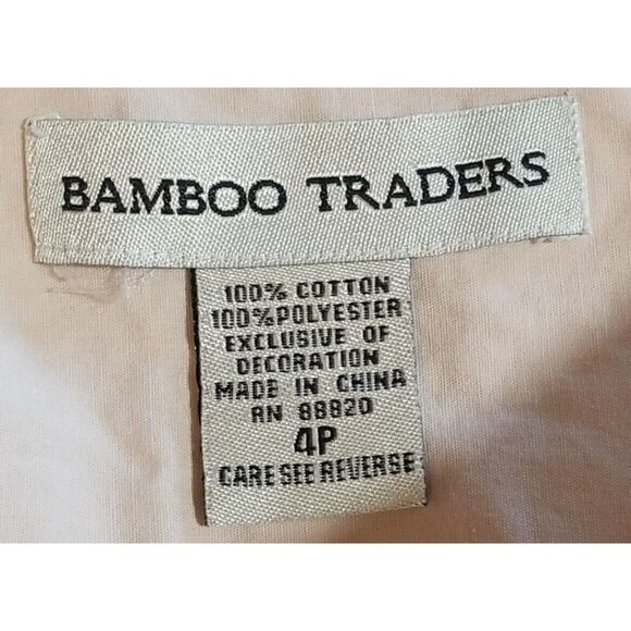 Bamboo Traders Women's Skirt Size 4P Beaded Peacock Feathers Cotton Lined A line - Picture 11 of 12